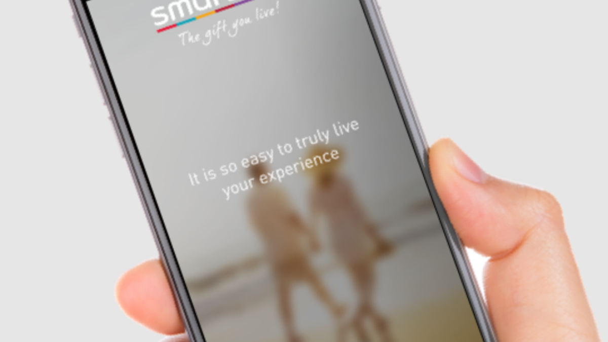 Téléphone portable avec l'application Smartbox ouverte