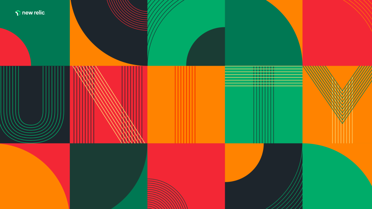 Colorful squares with the word unity within