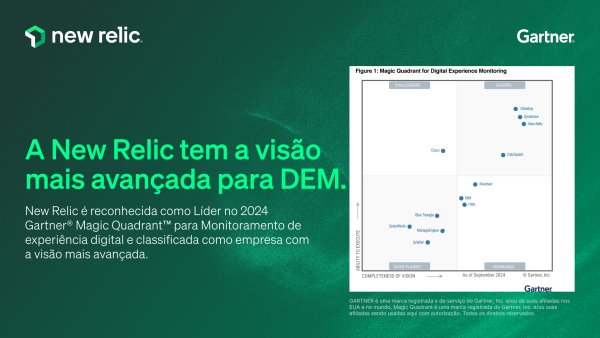 A New Relic tem a visão mais avançada para DEM.