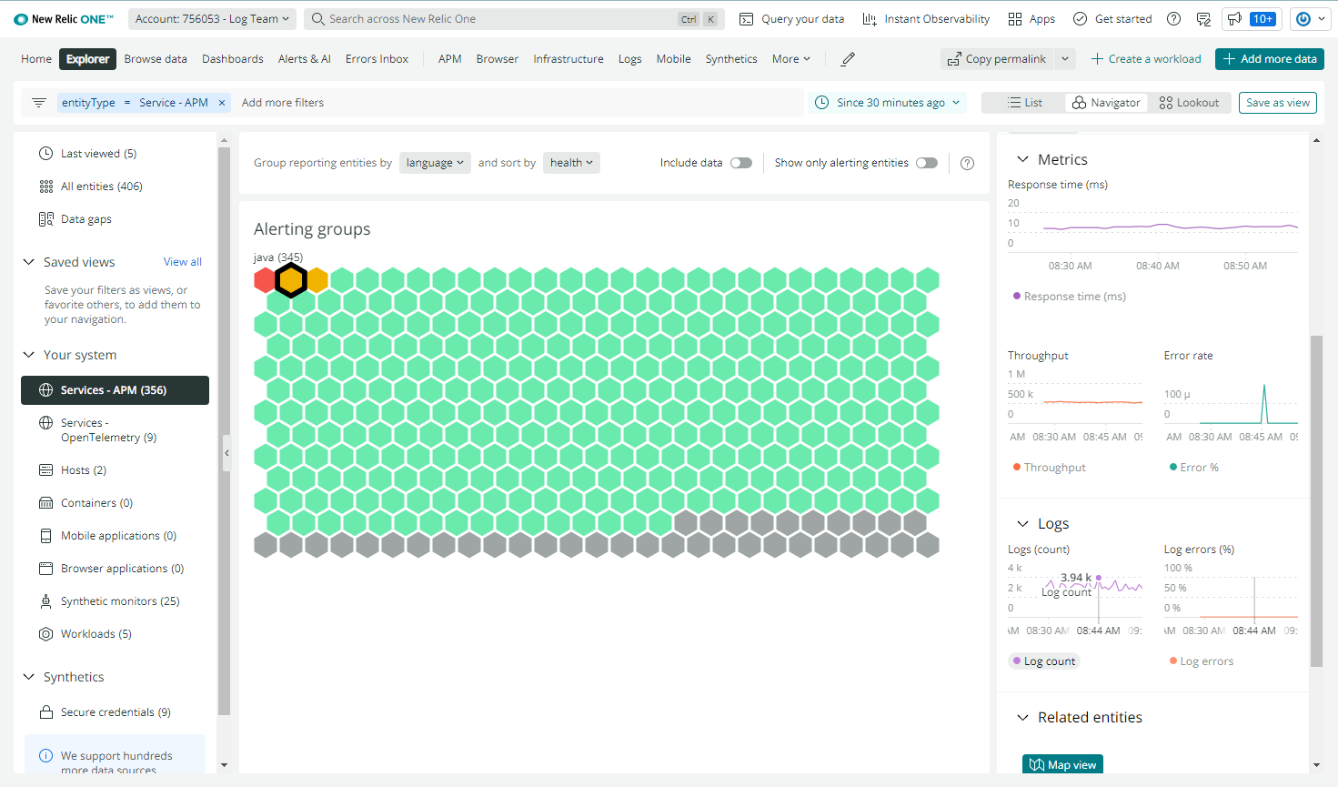 Registro con APM los logs son parte de la experiencia de APM