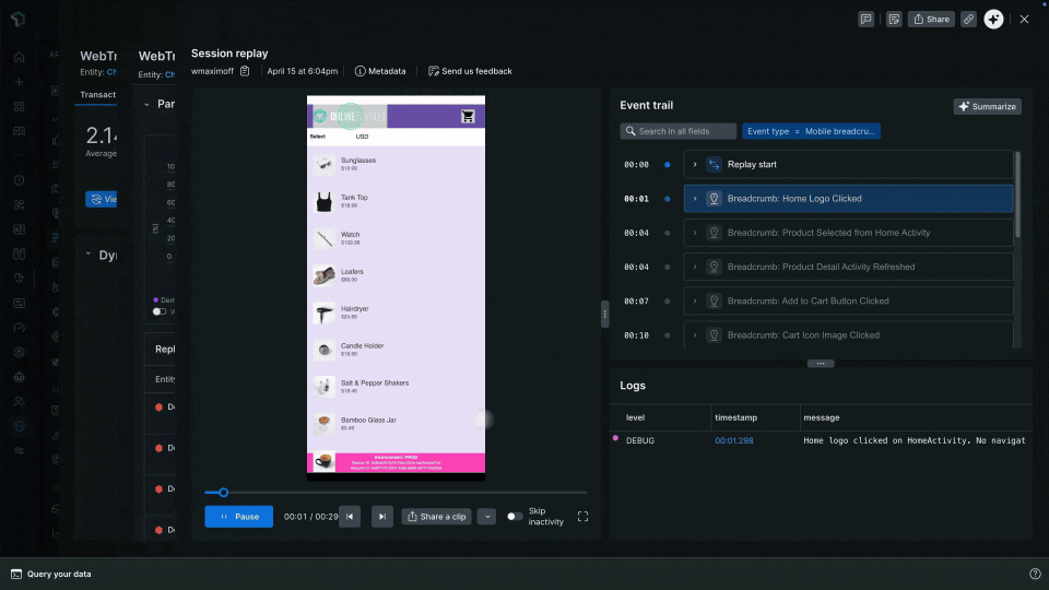 Visualizing the entire user journey