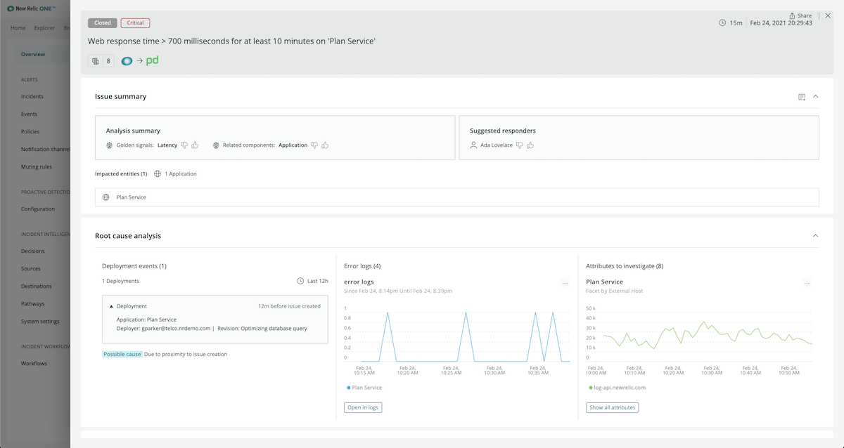 root cause analysis example screenshot