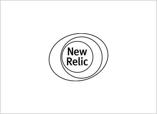 New Relic black and white mark on white background