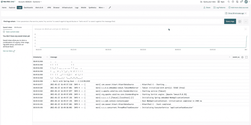 Query your data New Relic screen capture