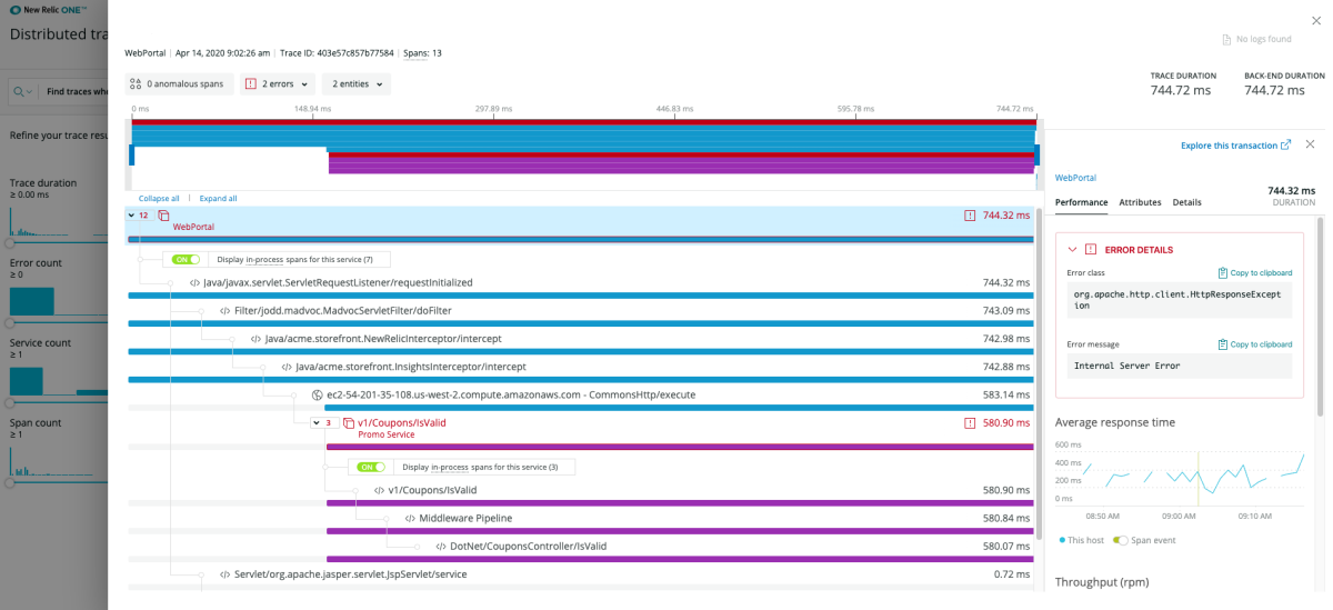 Edge Infinite Tracing in New Relic