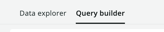 Query builder tab is underlined and bolded in UI.