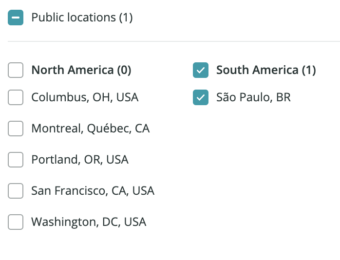 List of server locations