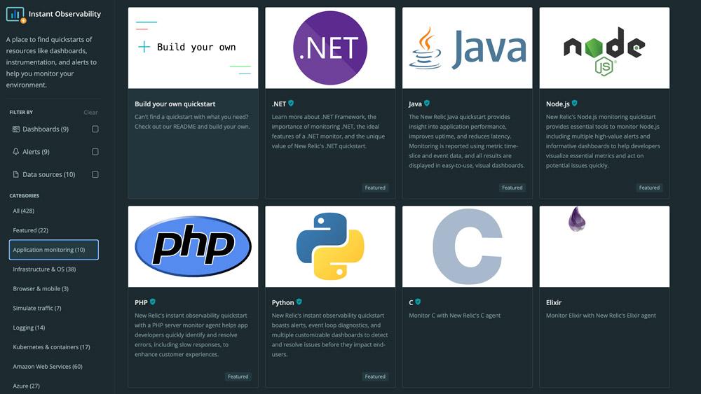 New Relic Instant Observability Quickstarts