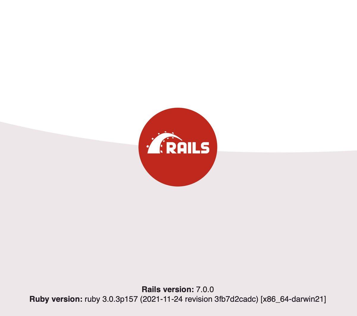 Rails welcome screen