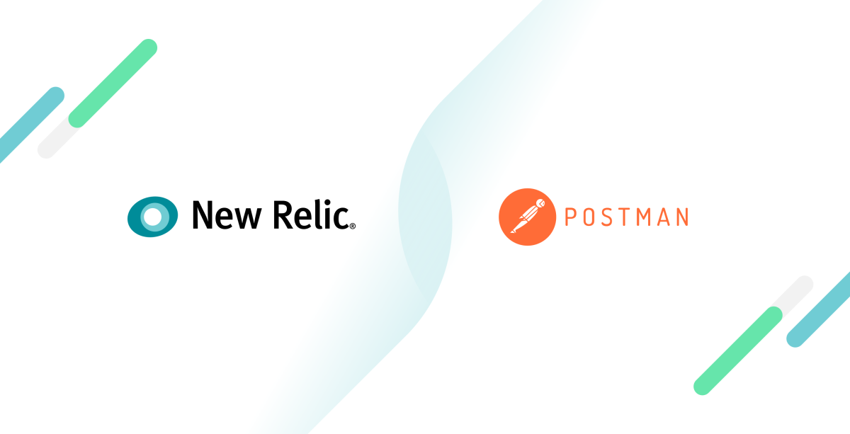 Bild mit den Logos von New Relic und Postman