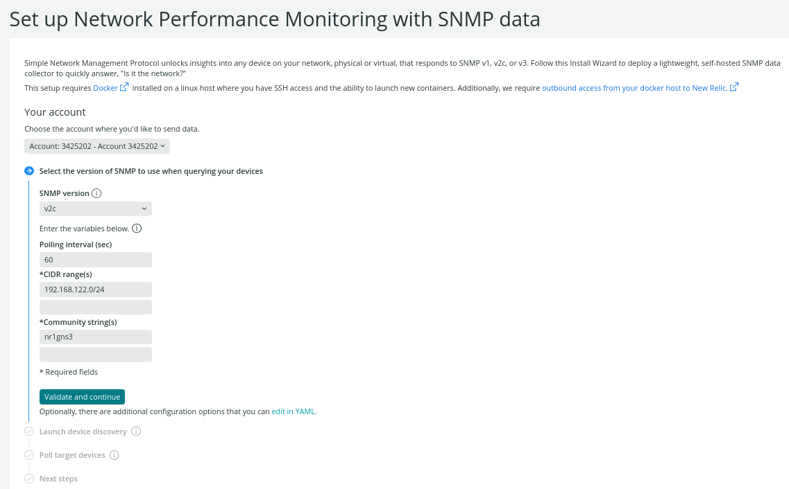 Set up network performance monitoring with SNMP data.
