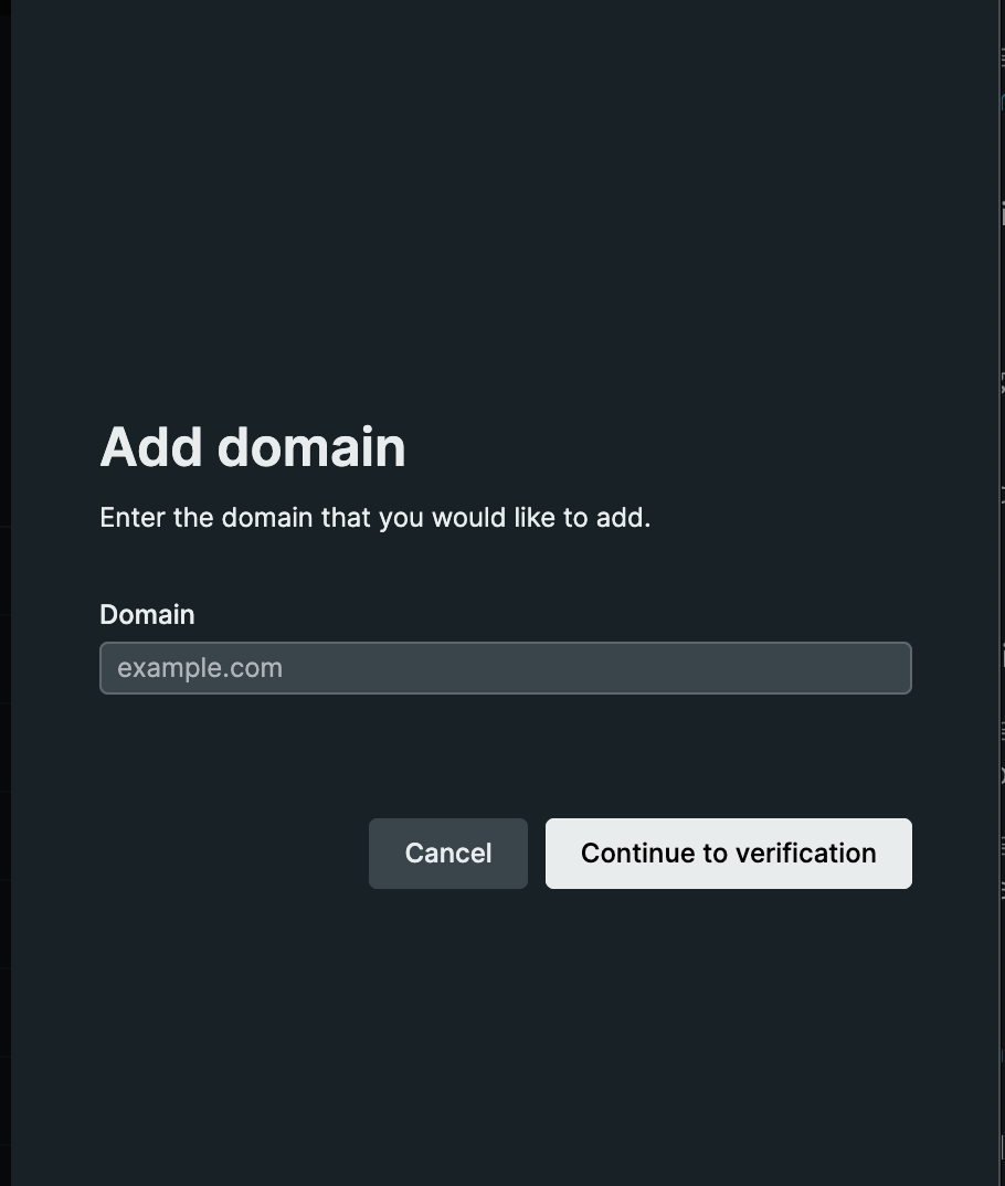 UI zur Erfassung einer Domain für die Domainabfrage in New Relic