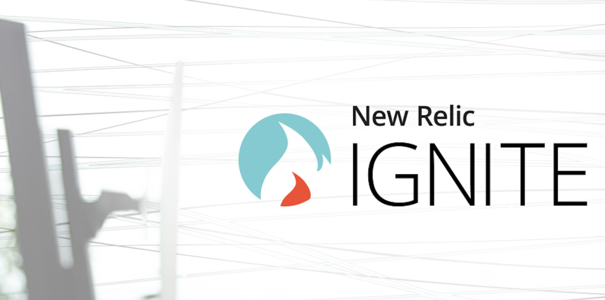 New Relic Ignite program logo and computer