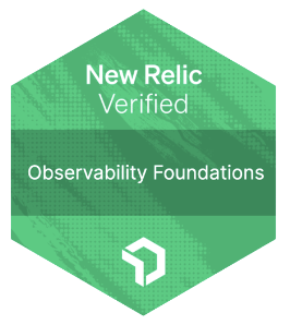 New Relic Verified Observability Foundations badge