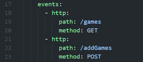 Events sample code