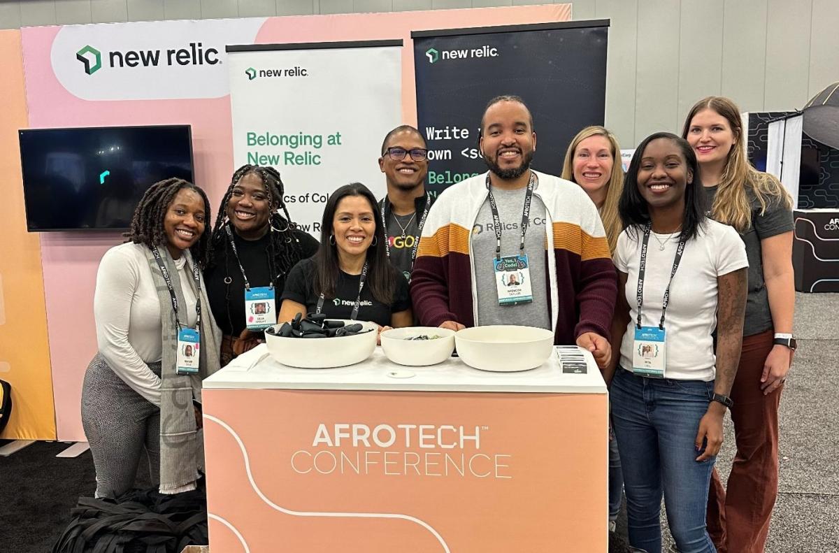 New Relic employees at the Afrotech Conference