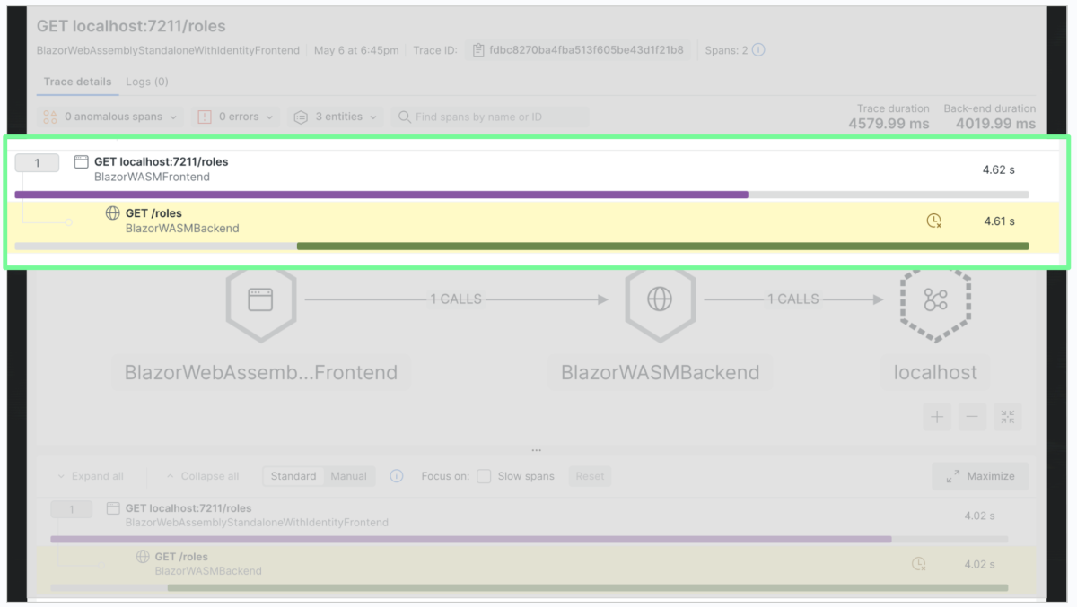 OpenTelemetry New Relic APM distributed tracing details auto