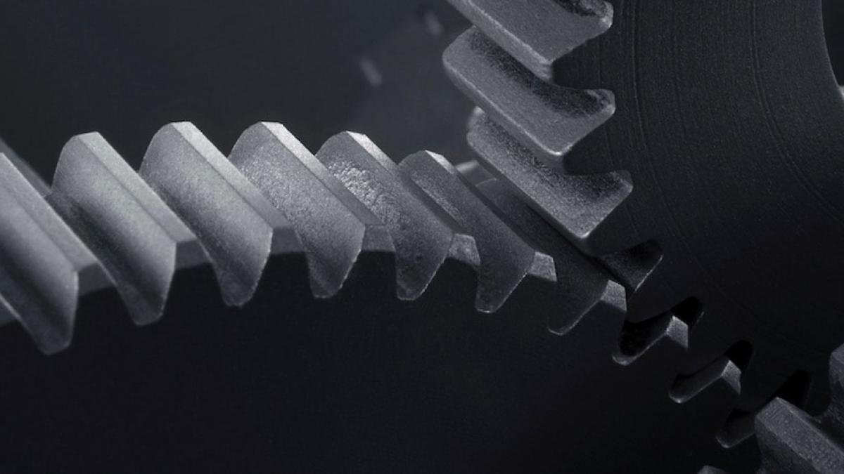 close up of gears