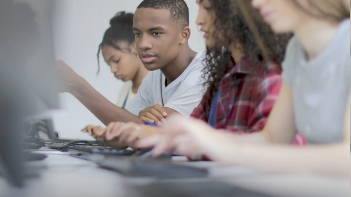 Students coding