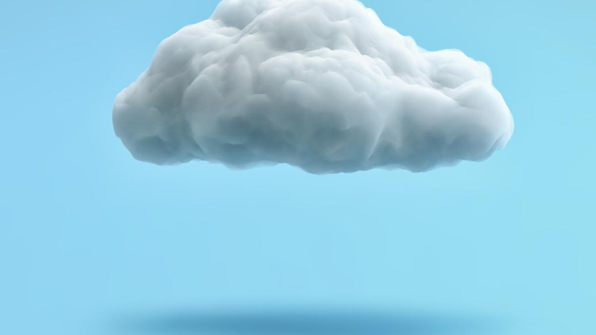 Conceptual iStock-1211568371.jpg puffy cloud that appears to be made out of cotton hanging over light blue background. Underneath the cloud is a shadow.