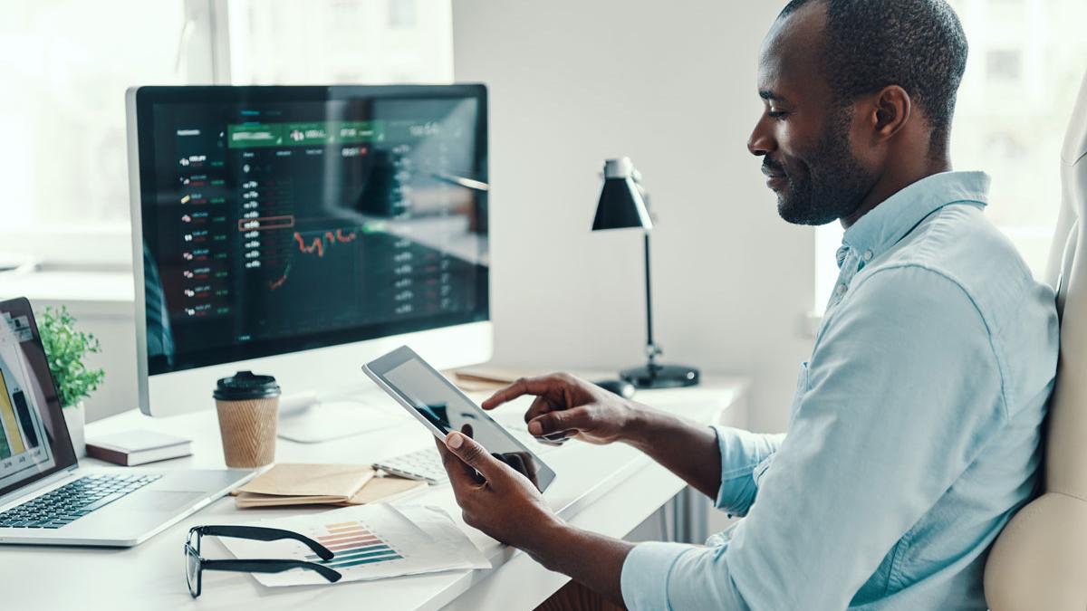 Developer working on computer