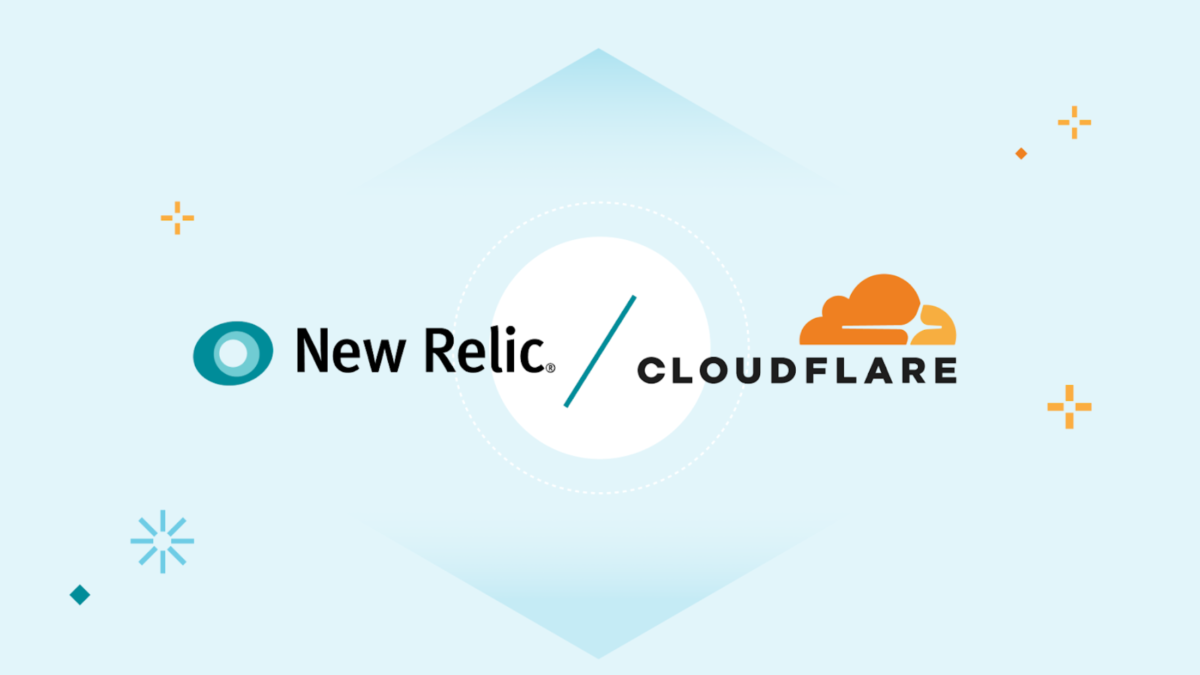 New Relic and Cloudflare logos