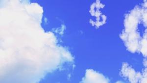 Cloud in the shape of dollar signs