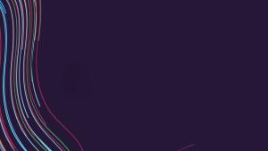 Swirling colorful lines on dark purple background 