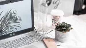 Computer on a desk