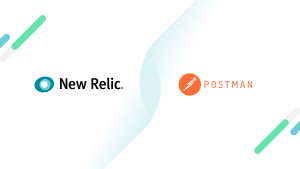 Bild mit den Logos von New Relic und Postman