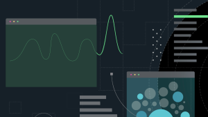 Illustrations of charts and graphs in New Relic