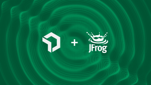 New Relic logo + JFrog logo