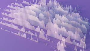 Abstract cloud comprised of graphs 