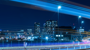 City lights at night