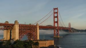 An image of the Golden Gate Bridge in San Francisco, California