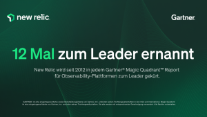 12 Mal zum Leader ernannt; New Relic wird seit 2012 in jedem Gartner Magic Quadrant Report für Observability-Plattformen zum Leader gekürt.