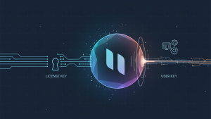 New RelicのUser KeyとLicense Keyの役割の違いを示すヘッダーイメージ。