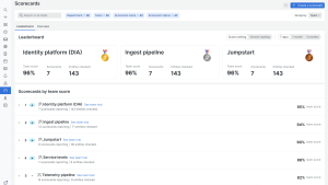 Scorecard homepage within the New Relic UI