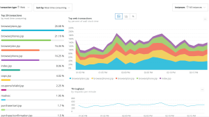 Dashboard do New Relic APM
