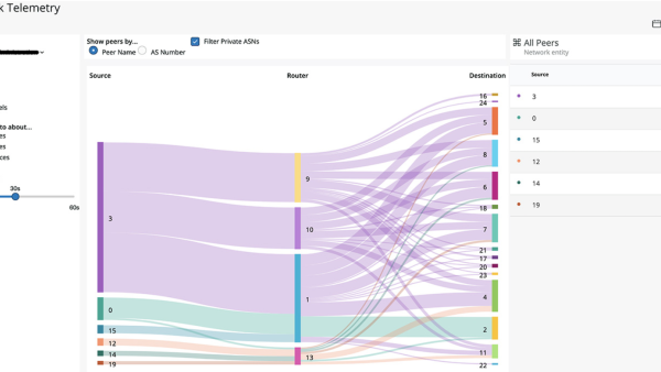 Screenshot of the Network Telemetry Dashboard