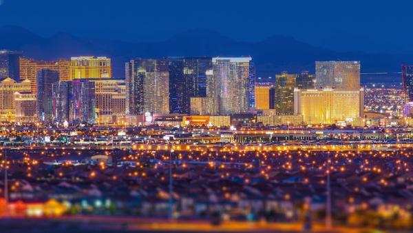 City skyline at night