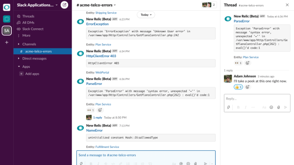 Errors Inbox Slack integration