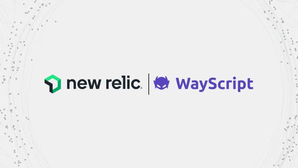 New RelicとWayScriptインテグレーションのロゴ