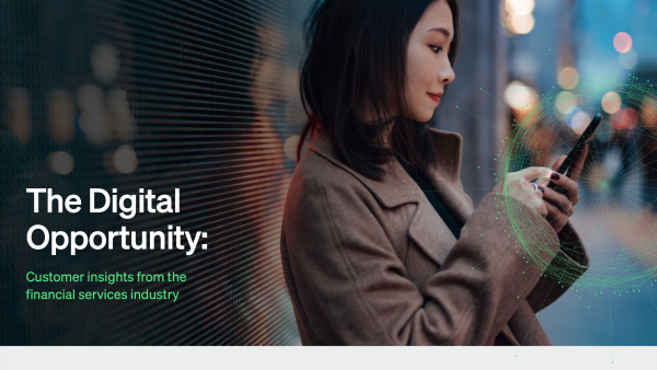 Cover of the Digital Opportunity report on financial services customers