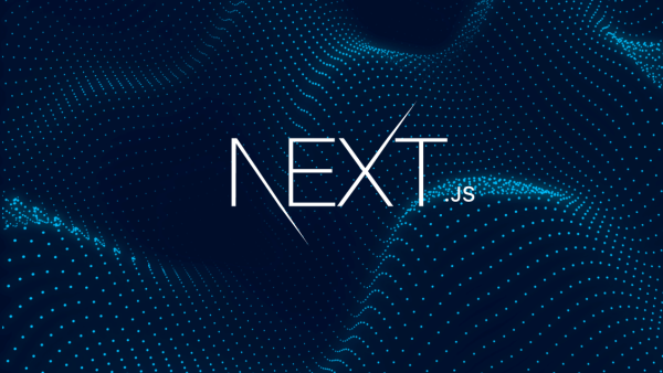波状のグラフィック上のNext.jsのロゴ