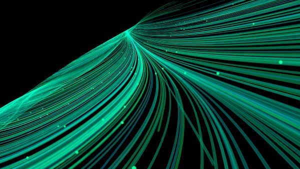 Lines representing how New Relic connects service requests as they flow through distributed systems, collecting data