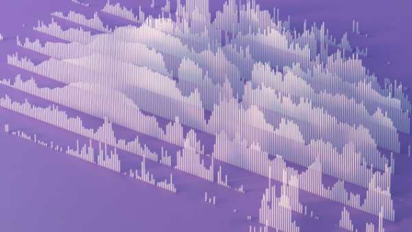 Abstract cloud comprised of graphs 