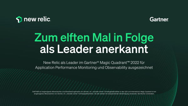 New Relic Leader im Gartner Magic Quadrant für APM und Observability 2023