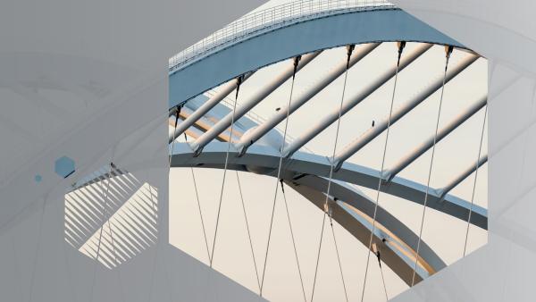 Stilisierte Brückenstruktur