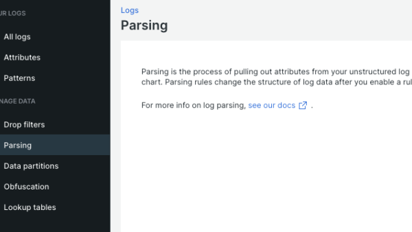 Log parsing